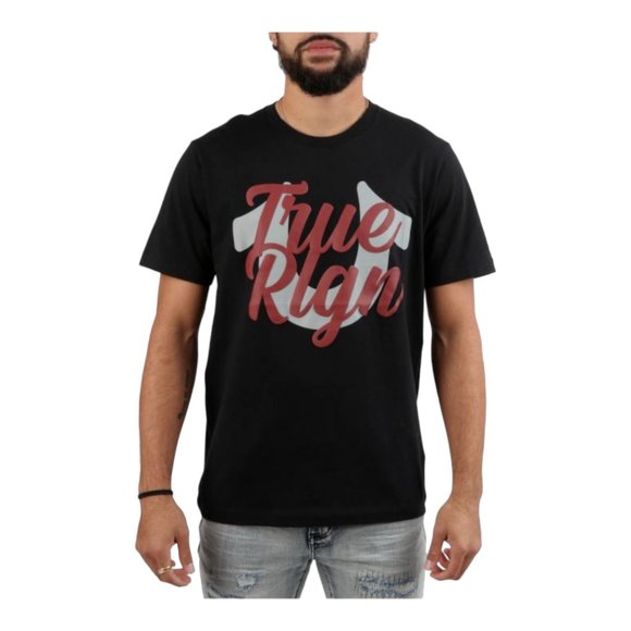 New True Religion Script Horseshoe Logo Short Sleeve T-Shirt Men's - Picture 5 of 8